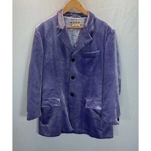 MARNI WOMEN'S Purple VELVET BLAZER MSRP $3200 Sz It 40 Us 4 Rare silk viscose